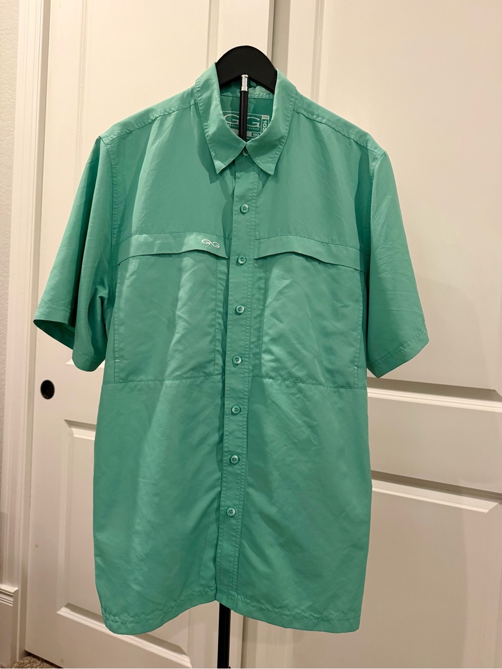 Gameguard Vented Short Sleeve Button-Up Shirt- Mint Green-Never Worn- Size Large